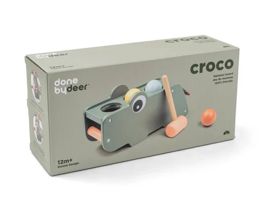 Juguete con martillo Croco verde