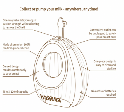 Shell Recolectora de leche Haakaa 75 ml