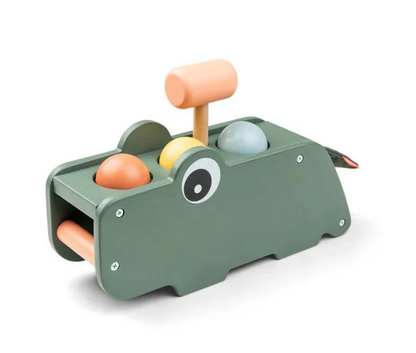 Juguete con martillo Croco verde