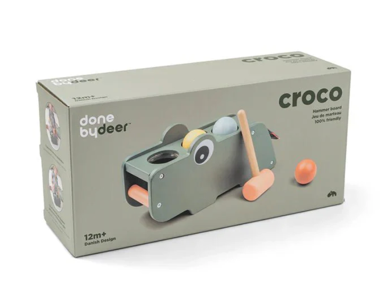 Juguete con martillo Croco verde