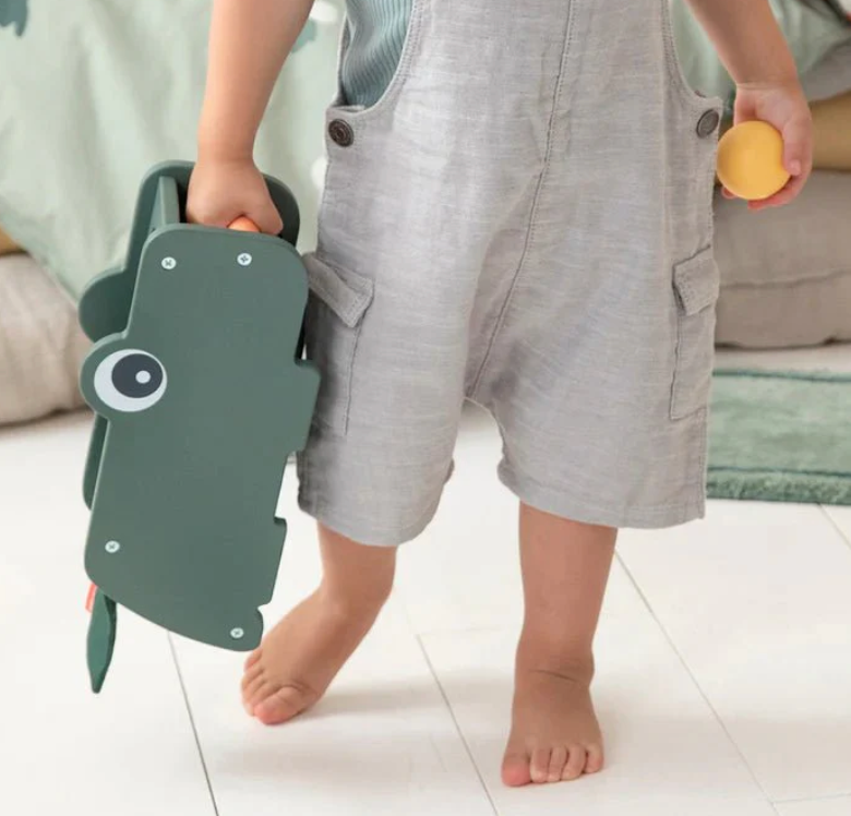 Juguete con martillo Croco verde