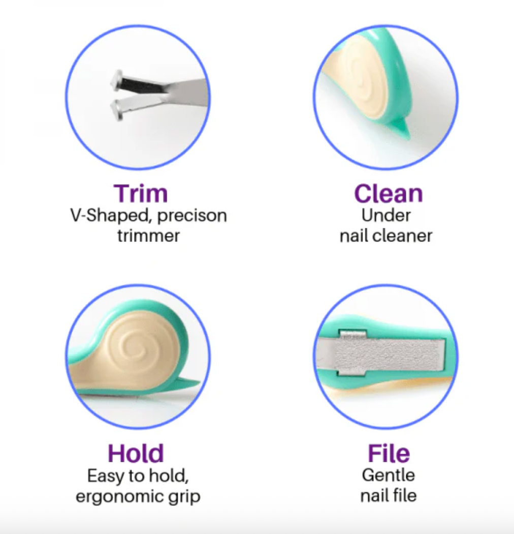 Cortauñas bebé 3 en uno Nail Snail