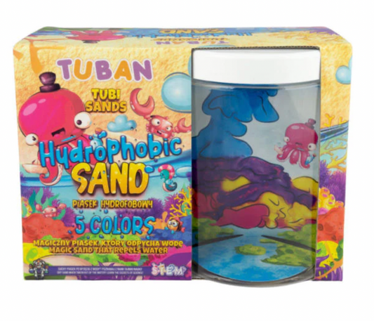 Set de arena hidrofóbica 5 colores y acuario